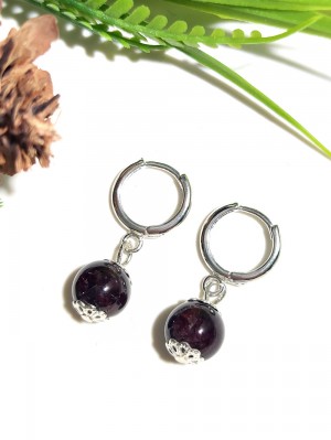 Серьги с гранатом