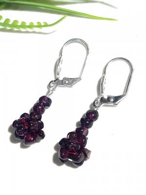 Серьги с гранатом