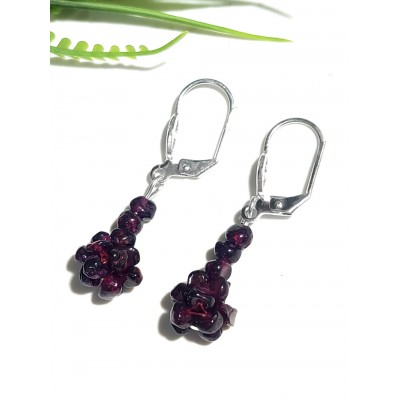 Серьги с гранатом