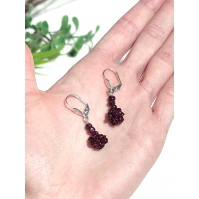 Серьги с гранатом