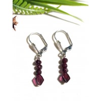 Серьги с гранатом