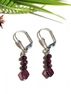 Серьги с гранатом