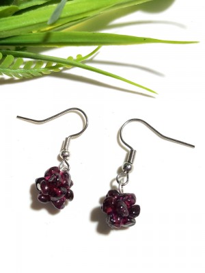 Серьги с гранатом