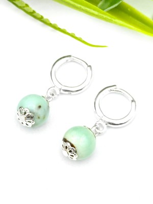 Серьги с хризопразом