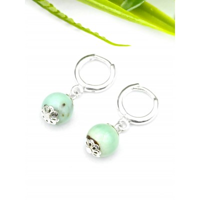 Серьги с хризопразом