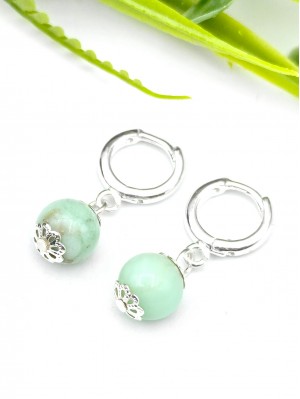 Серьги с хризопразом