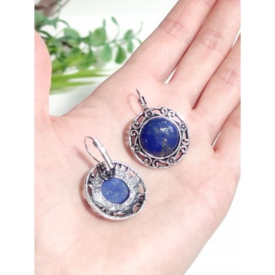 Серьги с лазуритом (синтетическим)