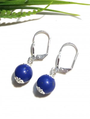 Серьги с лазуритом (синтетическим)