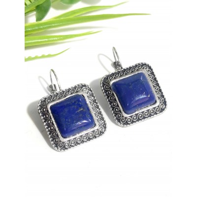 Серьги с лазуритом (синтетическим)