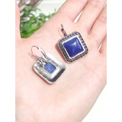 Серьги с лазуритом (синтетическим)