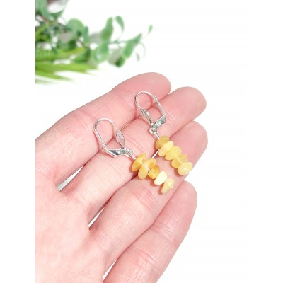 Серьги с королевским янтарем