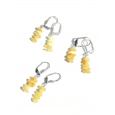 Серьги с королевским янтарем