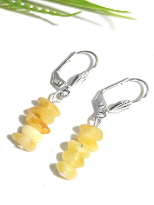 Серьги с королевским янтарем