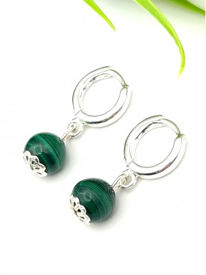 Серьги с малахитом