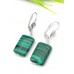 Серьги с малахитом (синтетическим)