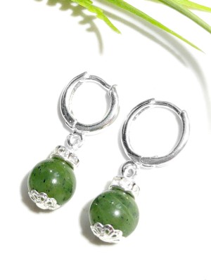 Серьги с нефритом