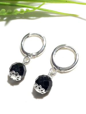 Серьги с черным турмалином (шерлом)