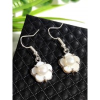 Серьги с перламутром и жемчугом