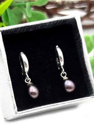 Серьги с синим жемчугом