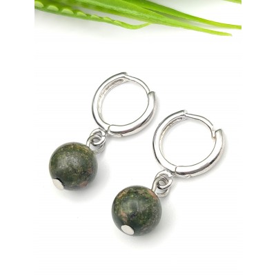 Серьги с унакитом