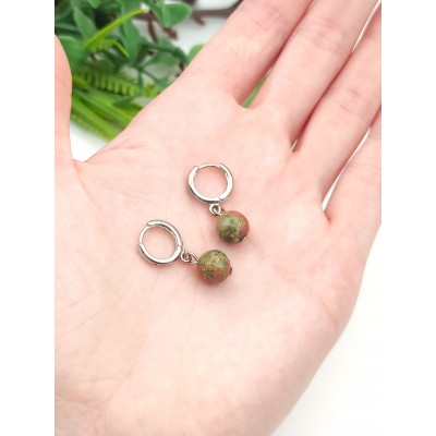 Серьги с унакитом