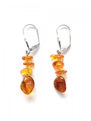 Серьги с янтарем