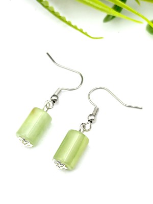 Серьги с зеленым ониксом