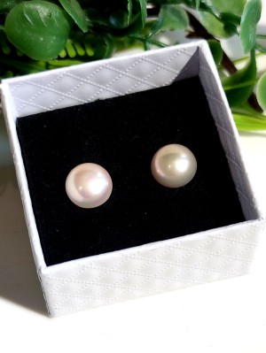 Серьги с розовым жемчугом