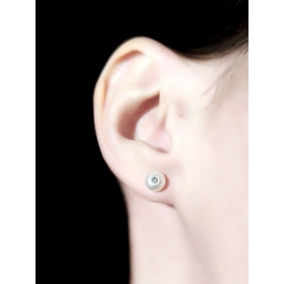 Серьги с жемчугом и фианитом