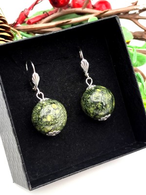 Серьги со змеевиком