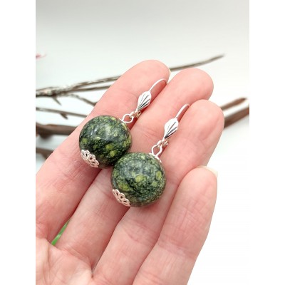 Серьги со змеевиком