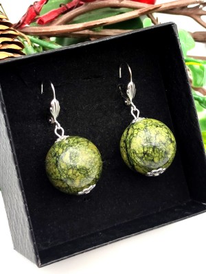 Серьги со змеевиком