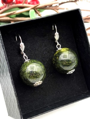 Серьги со змеевиком