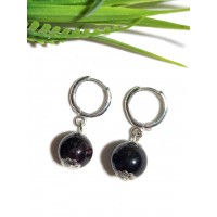 Серьги со звёздчатым гранатом