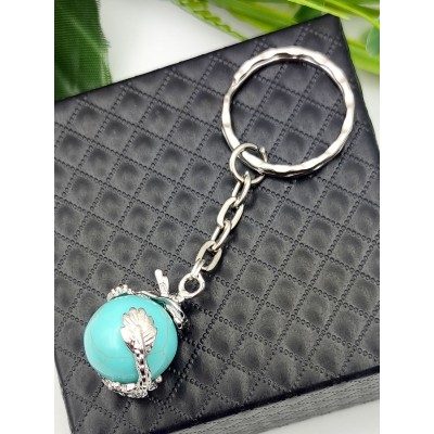 Брелок Дракон с говлитом (стилизация под бирюзу)