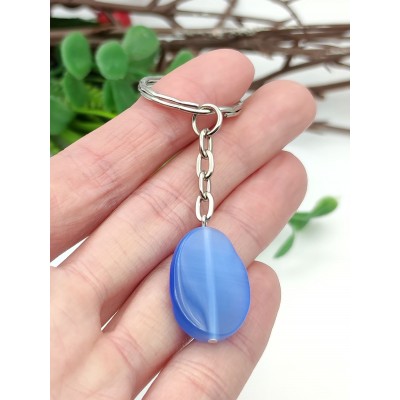 Брелок с синим кошачьим глазом